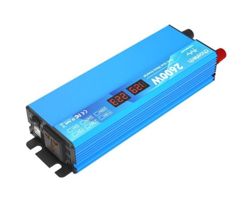 Автомобильный инвертор Choetech 12/220V 1300Вт, чистая синусоида (CJ2600Q-V2) Автомобильный инвертор Choetech 12/220V 1300Вт, чистая синусоида (CJ2600Q-V2)