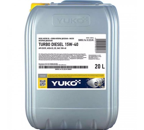 Моторна олива Yuko TURBO DIESEL 15W-40 20л (4823110401477) Моторна олива Yuko TURBO DIESEL 15W-40 20л (4823110401477)