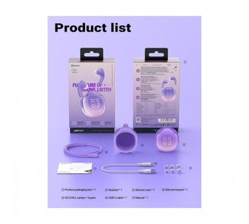 Наушники Acefast T9 Grape Purple (6974316282563) Наушники Acefast T9 Grape Purple (6974316282563)