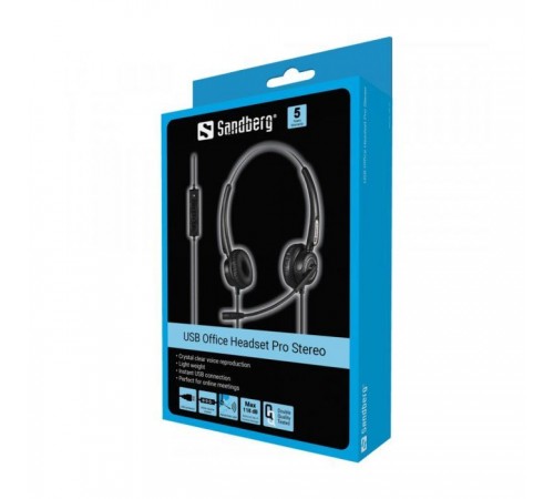 Навушники Sandberg Office Headset Pro Stereo USB Black (126-13) Навушники Sandberg Office Headset Pro Stereo USB Black (126-13)