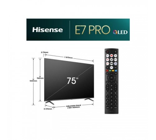 Телевізор Hisense 75E7NQ PRO Телевізор Hisense 75E7NQ PRO