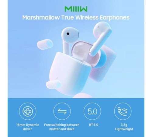 Навушники Xiaomi TWS MiiiW TWS Wireless Earbuds Marshmallow White (MWTW03) Навушники Xiaomi TWS MiiiW TWS Wireless Earbuds Marshmallow White (MWTW03)