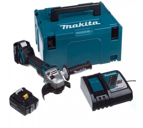 Шліфувальна машина Makita LXT, 5Аг х 2шт, Makpac, 125 мм (DGA504RTJ) Шліфувальна машина Makita LXT, 5Аг х 2шт, Makpac, 125 мм (DGA504RTJ)