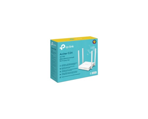 Маршрутизатор TP-Link ARCHER C24 AC750 4xFE LAN, 1xFE WAN (ARCHER-C24) Маршрутизатор TP-Link ARCHER C24 AC750 4xFE LAN, 1xFE WAN (ARCHER-C24)