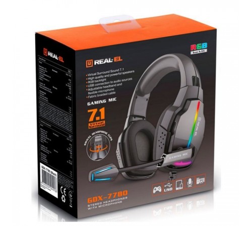 Навушники REAL-EL GDX-7780 Black Навушники REAL-EL GDX-7780 Black