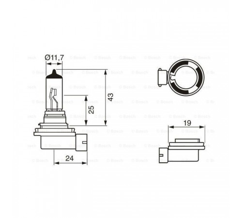 Автолампа Bosch галогенова 55W (1 987 302 084) Автолампа Bosch галогенова 55W (1 987 302 084)