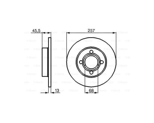 Гальмівний диск Bosch 0 986 478 016