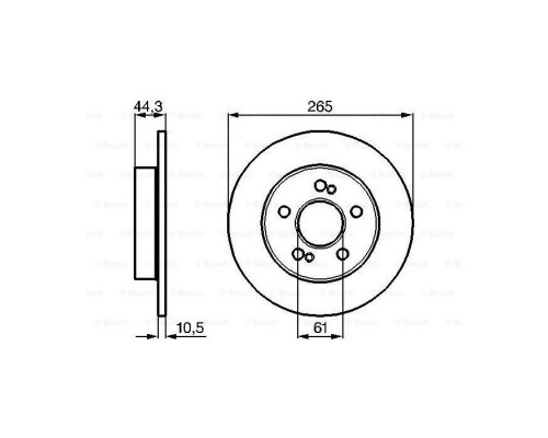 Тормозной диск Bosch 0 986 478 758 Тормозной диск Bosch 0 986 478 758