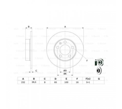 Гальмівний диск Bosch 0 986 478 868