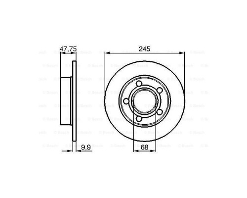Гальмівний диск Bosch 0 986 478 888 Гальмівний диск Bosch 0 986 478 888