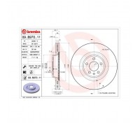 Гальмівний диск Brembo 09.B970.11