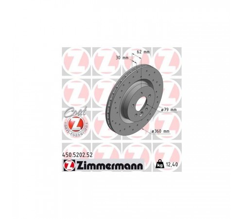 Гальмівний диск ZIMMERMANN 450.5202.52