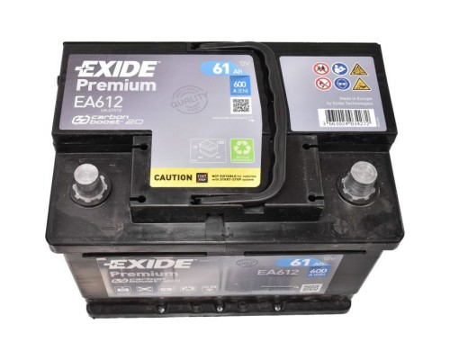 Аккумулятор автомобильный EXIDE PREMIUM 61A (EA612) Аккумулятор автомобильный EXIDE PREMIUM 61A (EA612)