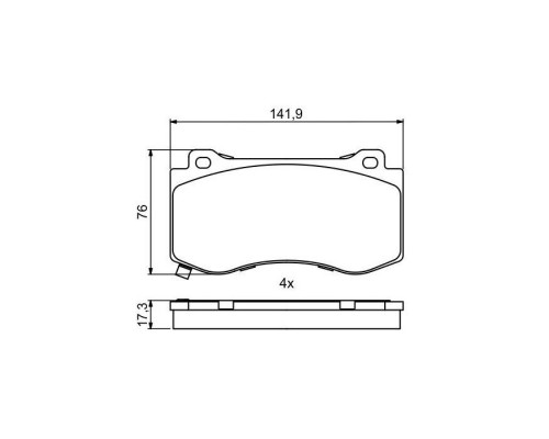 Тормозные колодки Bosch 0986494870 Тормозные колодки Bosch 0986494870