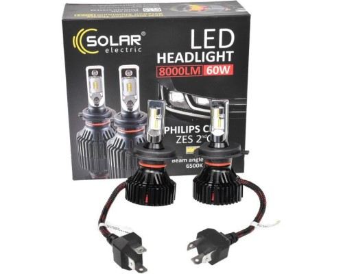 Автолампа SOLAR H4 12/24V 6500K 8000Lm 60W ZES Chip (8304) Автолампа SOLAR H4 12/24V 6500K 8000Lm 60W ZES Chip (8304)