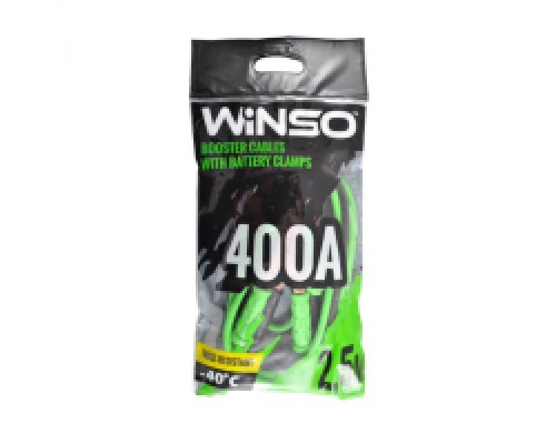 Дроти для запуску для автомобіля WINSO 400А, 2,5м (138410) Дроти для запуску для автомобіля WINSO 400А, 2,5м (138410)