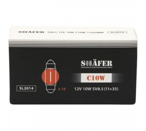 Автолампа SHAFER 12V10WC10WSV8.5 (SL2014) Автолампа SHAFER 12V10WC10WSV8.5 (SL2014)