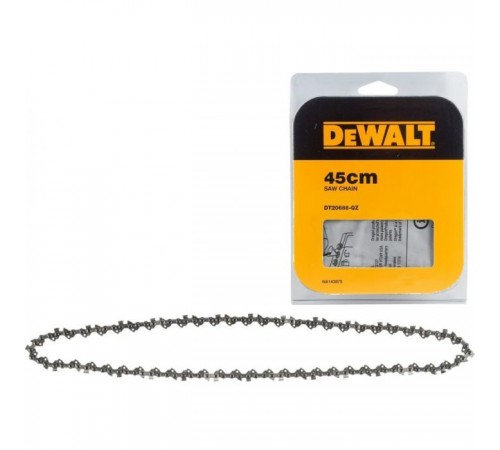 Ланцюг DeWALT 3/8", 1.3 мм, 62 ланки, довжина ланцюга 18"/45 см (DT20688) Ланцюг DeWALT 3/8", 1.3 мм, 62 ланки, довжина ланцюга 18"/45 см (DT20688)