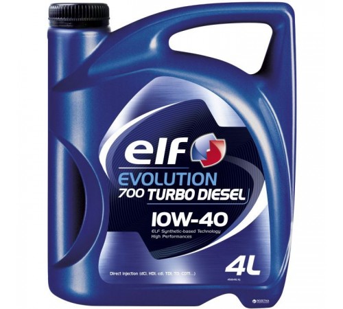 Моторна олива ELF EVOL. 700 Turbo Diesel 10w40 4л Моторна олива ELF EVOL. 700 Turbo Diesel 10w40 4л