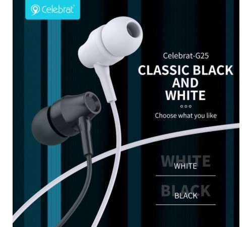 Навушники Celebrat G25 White (1006645) Навушники Celebrat G25 White (1006645)