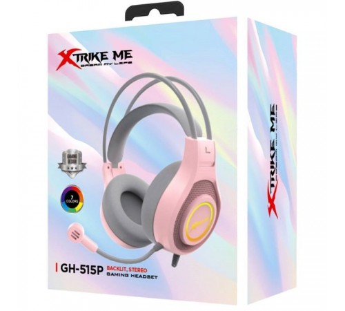 Навушники Xtrike ME GH-515 Pink/Grey (GH-515P) Навушники Xtrike ME GH-515 Pink/Grey (GH-515P)