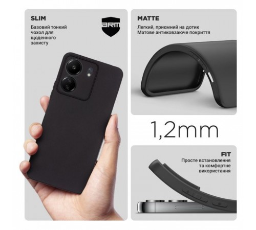 Чехол для мобильного телефона Armorstandart Matte Slim Fit Xiaomi Redmi 13C/Poco C65 Camera cover Black (ARM72470) Чехол для мобильного телефона Armorstandart Matte Slim Fit Xiaomi Redmi 13C/Poco C65 Camera cover Black (ARM72470)