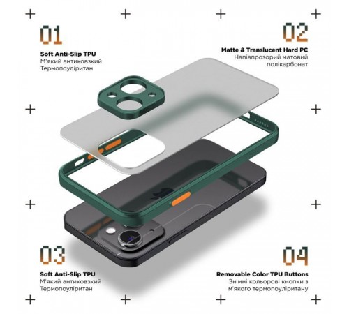 Чохол до мобільного телефона Armorstandart Frosted Matte Samsung A55 5G (A556) Dark Green (ARM74336) Чохол до мобільного телефона Armorstandart Frosted Matte Samsung A55 5G (A556) Dark Green (ARM74336)