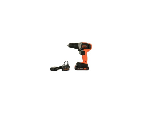 Шуруповерт Black&Decker 18 В, 1.5Ah, 45 Нм,0-360/0-1400 об/хв, 21000 уд/хв, 1.3 кг (BCD003C1)