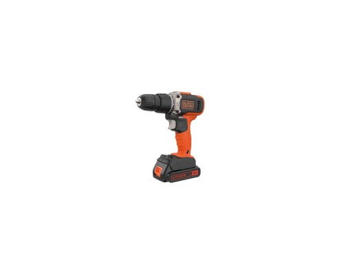 Шуруповерт Black&Decker 18 В, 1.5Ah, 45 Нм,0-360/0-1400 об/хв, 21000 уд/хв, 1.3 кг (BCD003C1)