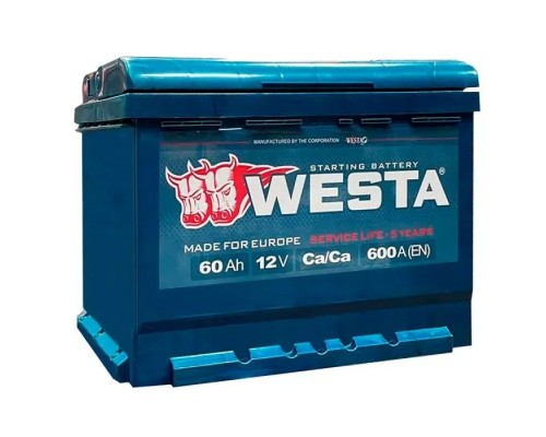 Аккумулятор автомобильный Westa 6CT-60 А (0) А 600A Аккумулятор автомобильный Westa 6CT-60 А (0) А 600A