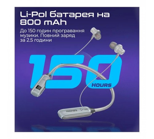 Навушники Promate Leap Silver (leap.silver)