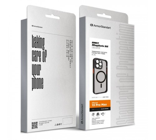 Чохол до мобільного телефона Armorstandart Unit MagSafe SE Apple iPhone 13 Pro Max Black Orange (ARM75369) Чохол до мобільного телефона Armorstandart Unit MagSafe SE Apple iPhone 13 Pro Max Black Orange (ARM75369)