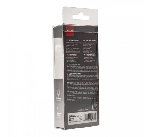 Наушники Ergo VM-730 Type-C Earphones White (VM-730W) Наушники Ergo VM-730 Type-C Earphones White (VM-730W)
