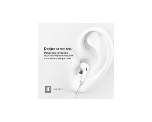 Наушники ColorWay 3.5 mm Wired Earphone Sound Wave White (CW-WD04WT) Наушники ColorWay 3.5 mm Wired Earphone Sound Wave White (CW-WD04WT)