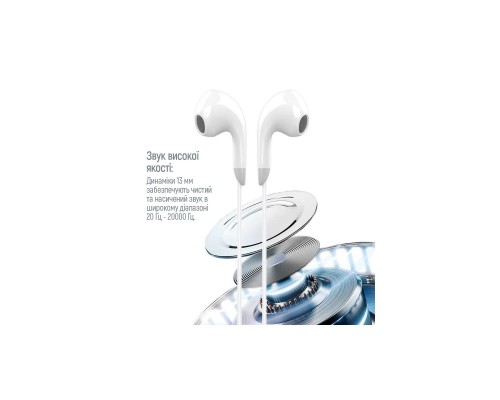 Наушники ColorWay 3.5 mm Wired Earphone Sound Wave White (CW-WD04WT) Наушники ColorWay 3.5 mm Wired Earphone Sound Wave White (CW-WD04WT)