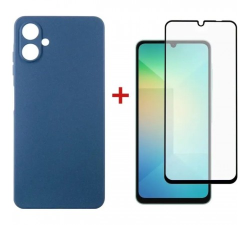 Чохол до мобільного телефона Dengos Samsung Galaxy A06 Carbon + glass (Blue) (DG-KM-114) Чохол до мобільного телефона Dengos Samsung Galaxy A06 Carbon + glass (Blue) (DG-KM-114)