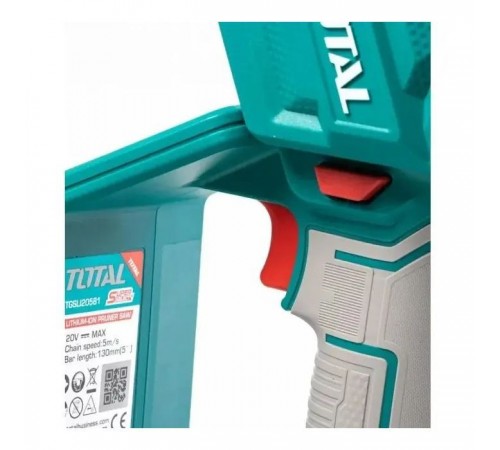 Цепная пила Total TGSLI20581 мини, акум., 20В, 2Ah, шина 13см (TGSLI20581) Цепная пила Total TGSLI20581 мини, акум., 20В, 2Ah, шина 13см (TGSLI20581)