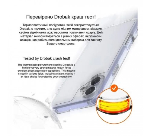 Чохол до мобільного телефона Drobak Acrylic Case with Airbag для Apple iPhone 16 Plus (949412) Чохол до мобільного телефона Drobak Acrylic Case with Airbag для Apple iPhone 16 Plus (949412)