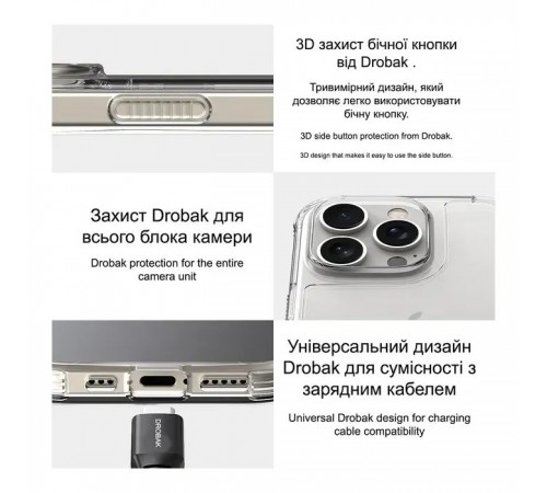Чохол до мобільного телефона Drobak Acrylic Case with Airbag для Apple iPhone 16 Plus (949412) Чохол до мобільного телефона Drobak Acrylic Case with Airbag для Apple iPhone 16 Plus (949412)