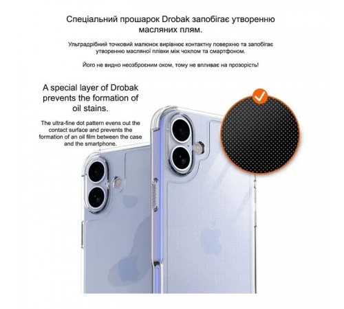 Чохол до мобільного телефона Drobak Acrylic Case with Airbag для Apple iPhone 16 Plus (949412) Чохол до мобільного телефона Drobak Acrylic Case with Airbag для Apple iPhone 16 Plus (949412)