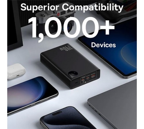 Батарея универсальная Baseus Adaman Metal Digital Display 24000mAh 140W, Black (P10021508113-00) (P10021507112-02) Батарея универсальная Baseus Adaman Metal Digital Display 24000mAh 140W, Black (P10021508113-00) (P10021507112-02)