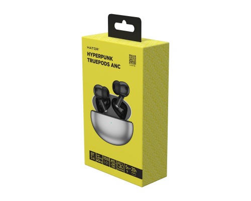 Наушники Hator Hyrerpunk Truepods SyncHUB Black (HTA430)