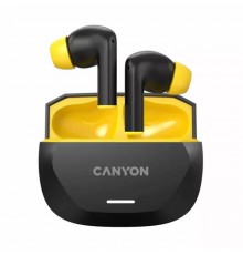 Навушники Canyon Hexagon 7 TWS ANC+ENC Wireless Charge Black/Yellow (CNS-TWS7BY)