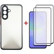 Чохол до мобільного телефона Dengos Samsung Galaxy A36 Matte + glass 2pcs (Black) (DG-CTG2P-15)