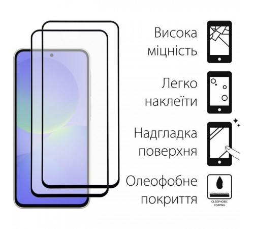 Чохол до мобільного телефона Dengos Samsung Galaxy A36 Matte + glass 2pcs (Black) (DG-CTG2P-15) Чохол до мобільного телефона Dengos Samsung Galaxy A36 Matte + glass 2pcs (Black) (DG-CTG2P-15)