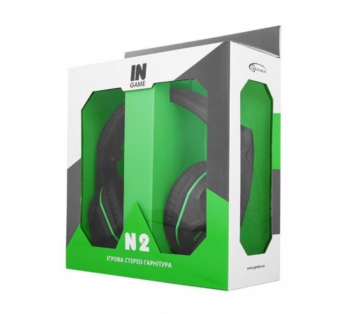 Наушники Gemix N2 LED Black-Green Gaming Наушники Gemix N2 LED Black-Green Gaming