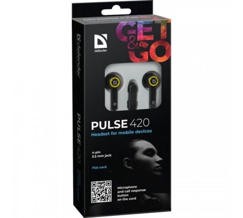 Наушники Defender Pulse 420 Yellow (63421) Наушники Defender Pulse 420 Yellow (63421)