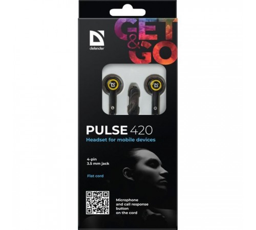 Наушники Defender Pulse 420 Yellow (63421) Наушники Defender Pulse 420 Yellow (63421)