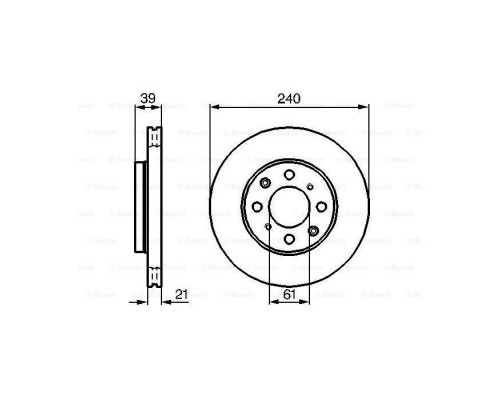 Гальмівний диск Bosch 0 986 479 033 Гальмівний диск Bosch 0 986 479 033