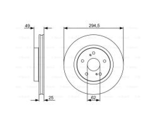 Гальмівний диск Bosch 0 986 479 559 Гальмівний диск Bosch 0 986 479 559